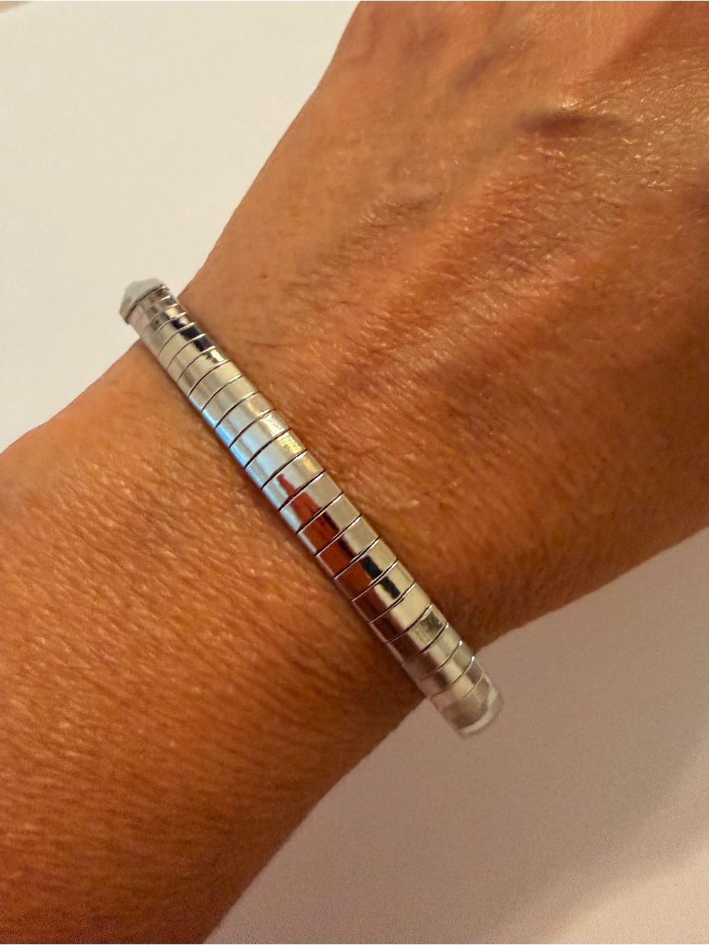 Stainless steel Silver Stretch Tile Bracelet - Women Jewelry